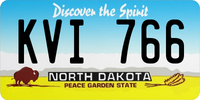 ND license plate KVI766