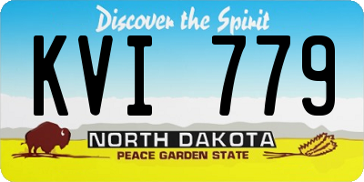 ND license plate KVI779
