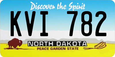 ND license plate KVI782