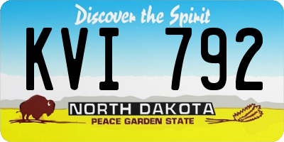 ND license plate KVI792