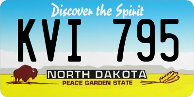 ND license plate KVI795