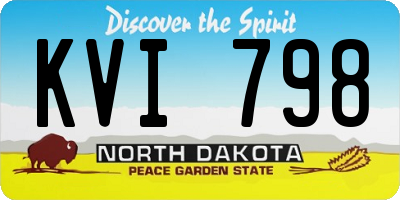 ND license plate KVI798