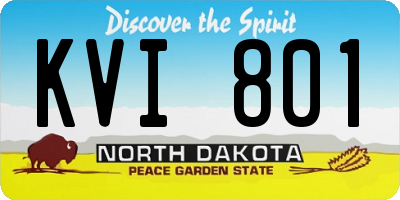 ND license plate KVI801