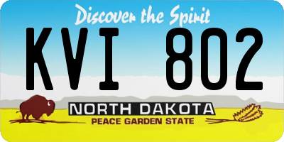 ND license plate KVI802