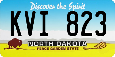 ND license plate KVI823
