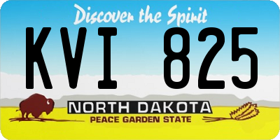 ND license plate KVI825