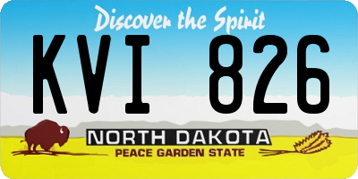 ND license plate KVI826