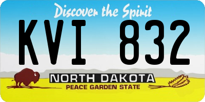 ND license plate KVI832