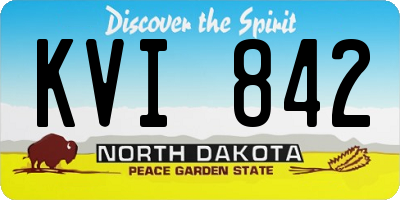 ND license plate KVI842