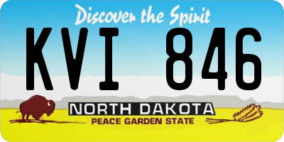 ND license plate KVI846