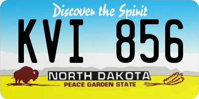 ND license plate KVI856