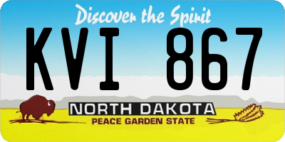 ND license plate KVI867