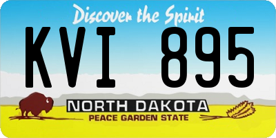ND license plate KVI895