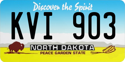 ND license plate KVI903
