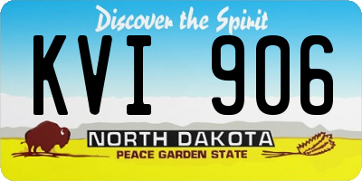 ND license plate KVI906