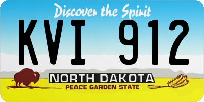 ND license plate KVI912