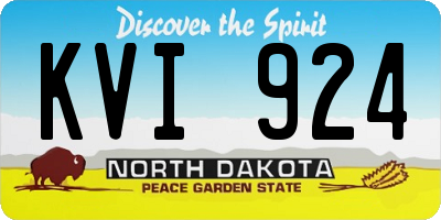 ND license plate KVI924