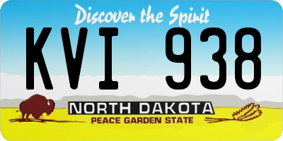 ND license plate KVI938