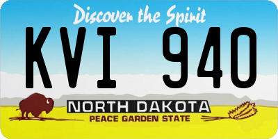 ND license plate KVI940