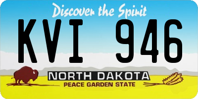 ND license plate KVI946