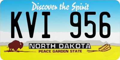 ND license plate KVI956