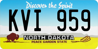 ND license plate KVI959