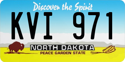 ND license plate KVI971