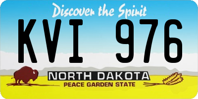 ND license plate KVI976