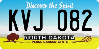 ND license plate KVJ082
