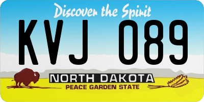 ND license plate KVJ089