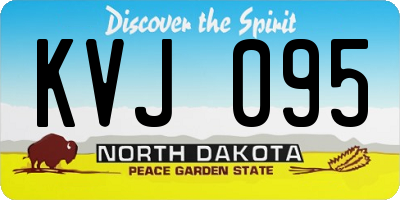 ND license plate KVJ095