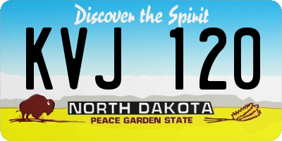 ND license plate KVJ120