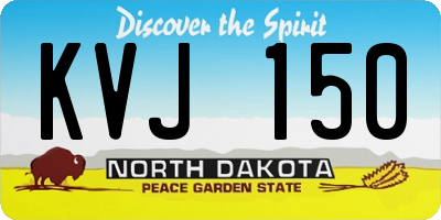 ND license plate KVJ150