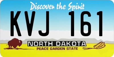 ND license plate KVJ161