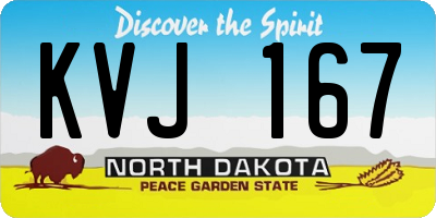 ND license plate KVJ167