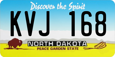 ND license plate KVJ168