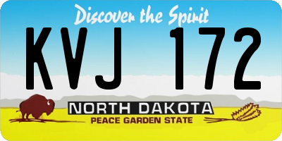 ND license plate KVJ172