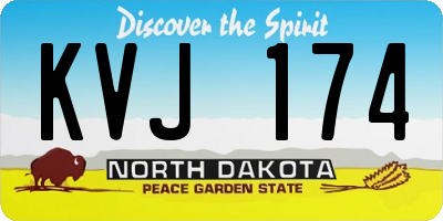 ND license plate KVJ174