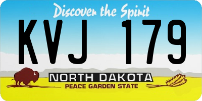 ND license plate KVJ179