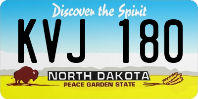 ND license plate KVJ180