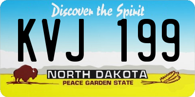ND license plate KVJ199