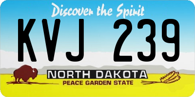 ND license plate KVJ239