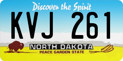 ND license plate KVJ261
