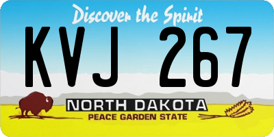 ND license plate KVJ267