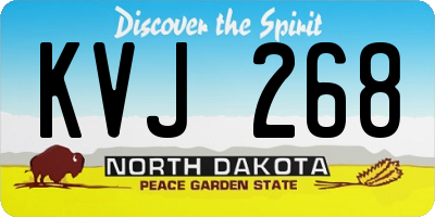 ND license plate KVJ268