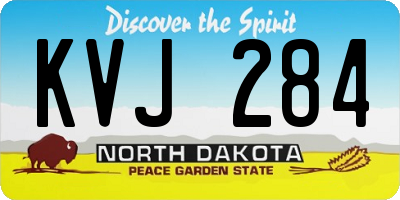 ND license plate KVJ284
