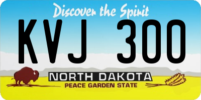 ND license plate KVJ300