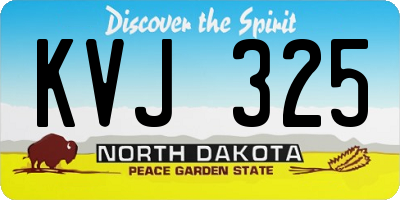 ND license plate KVJ325