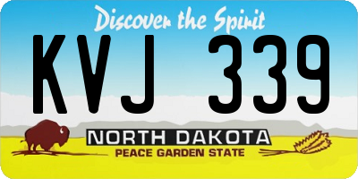 ND license plate KVJ339