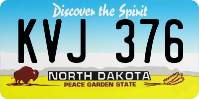 ND license plate KVJ376